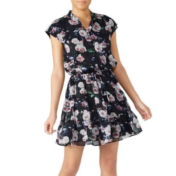 REBECCA Minkoff Ollie Black Floral Mini Dress | Size Small - Picture 16 of 16